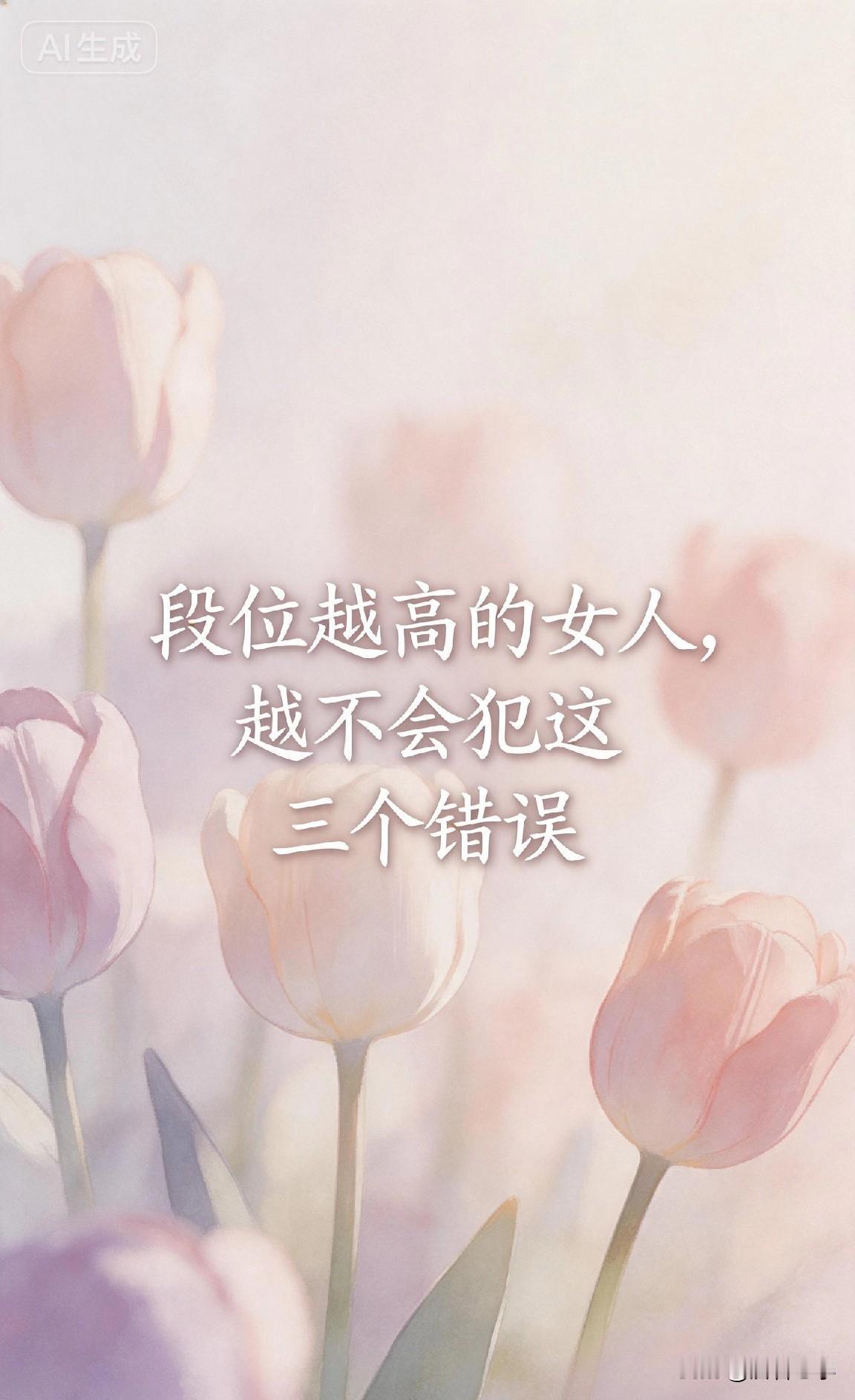 段位越高的女人，越不会犯这三个错误你有没有发现，身边有些女人，走到哪里都受人