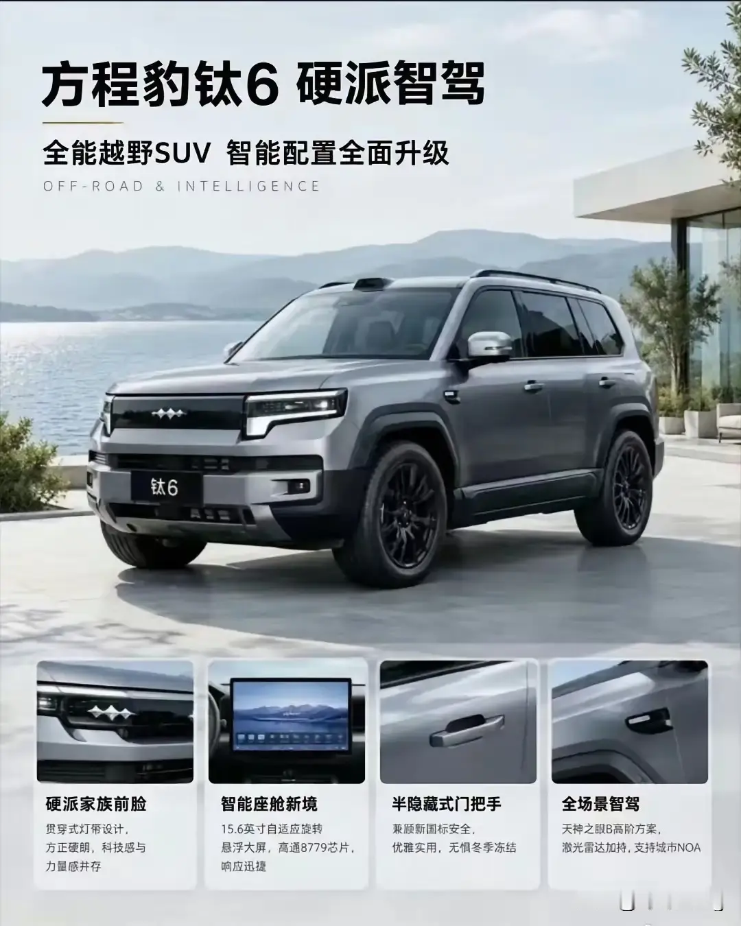 关于方程豹钛6和海狮08不少朋友刷到这两台大SUV的时候，很容易把它们弄混，两台车看着体型都很大，但