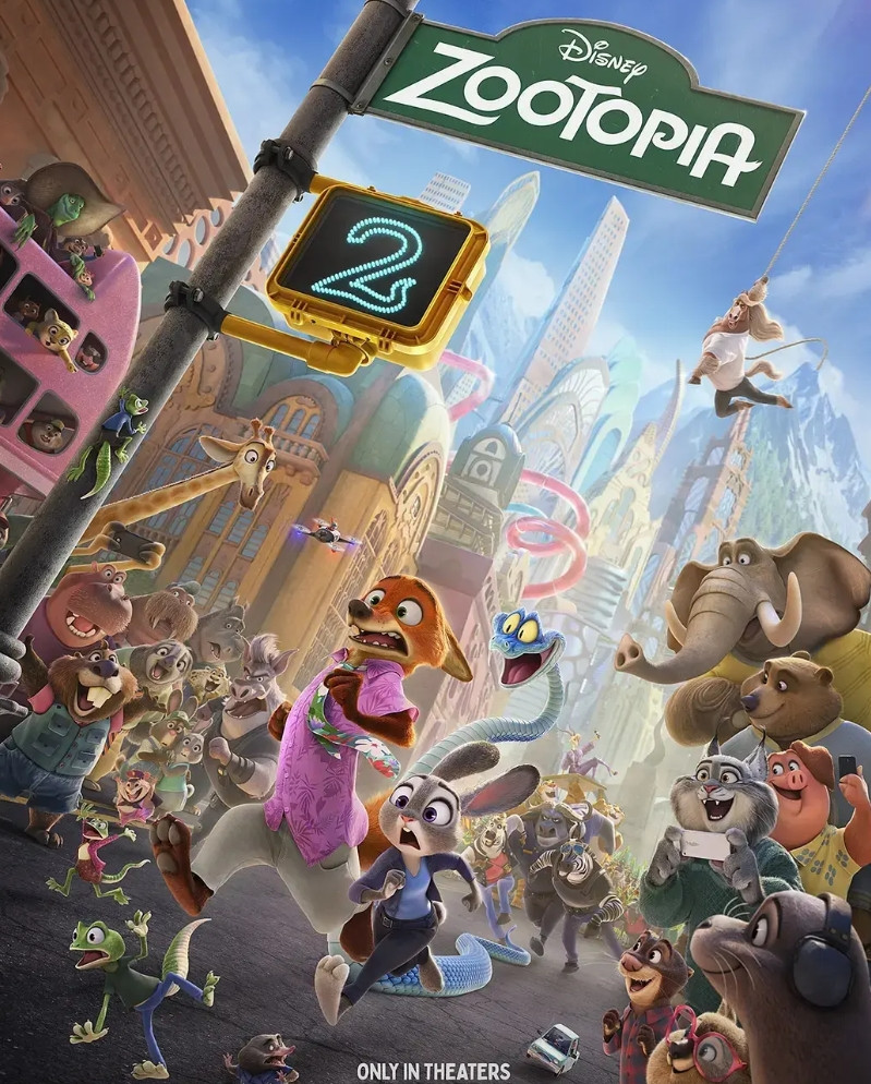 看完了《疯狂动物城2》。短评：全世界花了最多钱，最多人力和精力制作的动画电影，迪