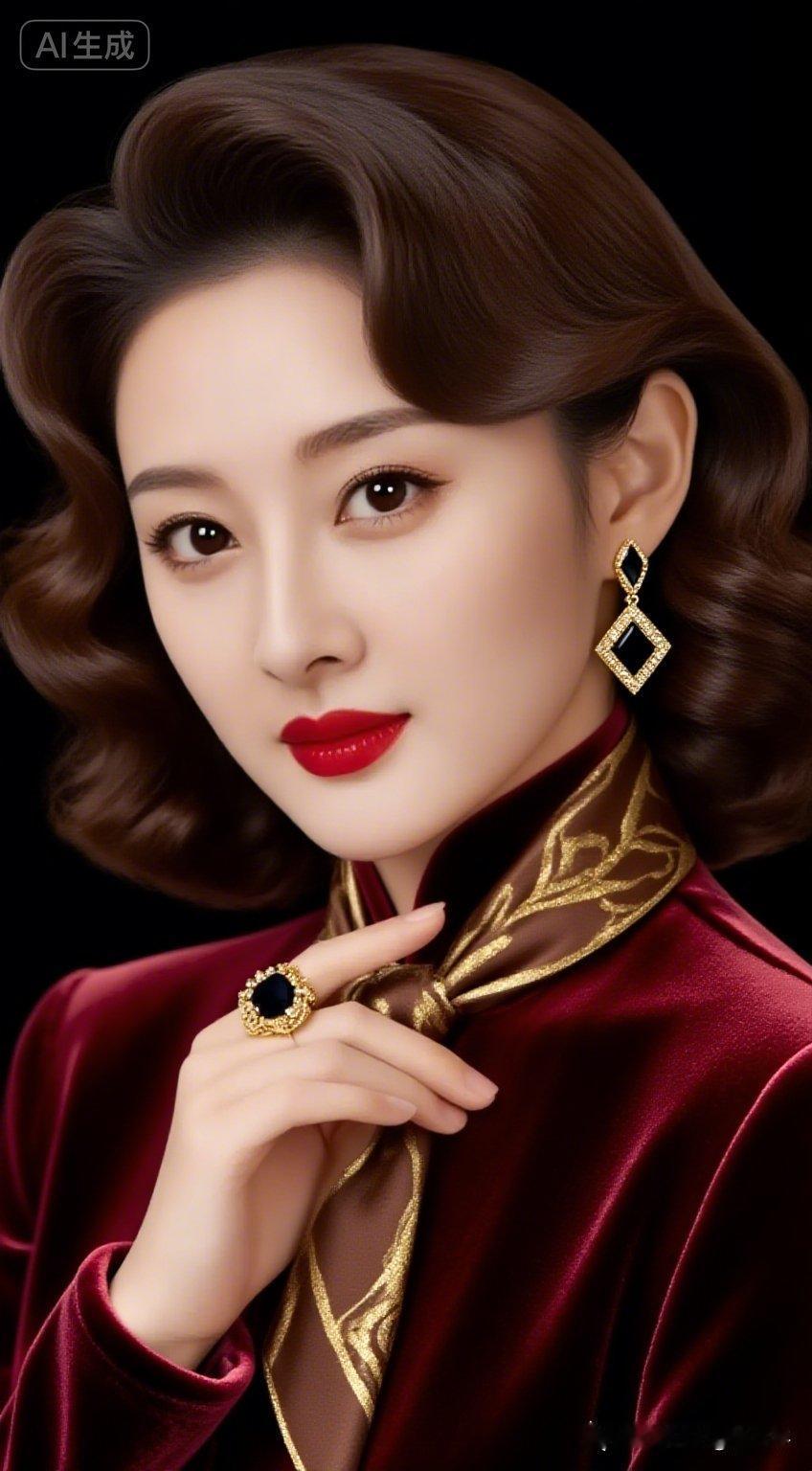复古红唇，优雅珠宝，尽显女性魅力！💄✨