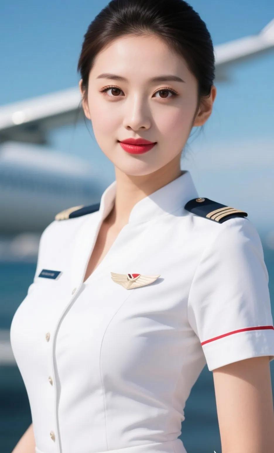 空姐的微笑，飞向蓝天白云的梦想！🌈✈️