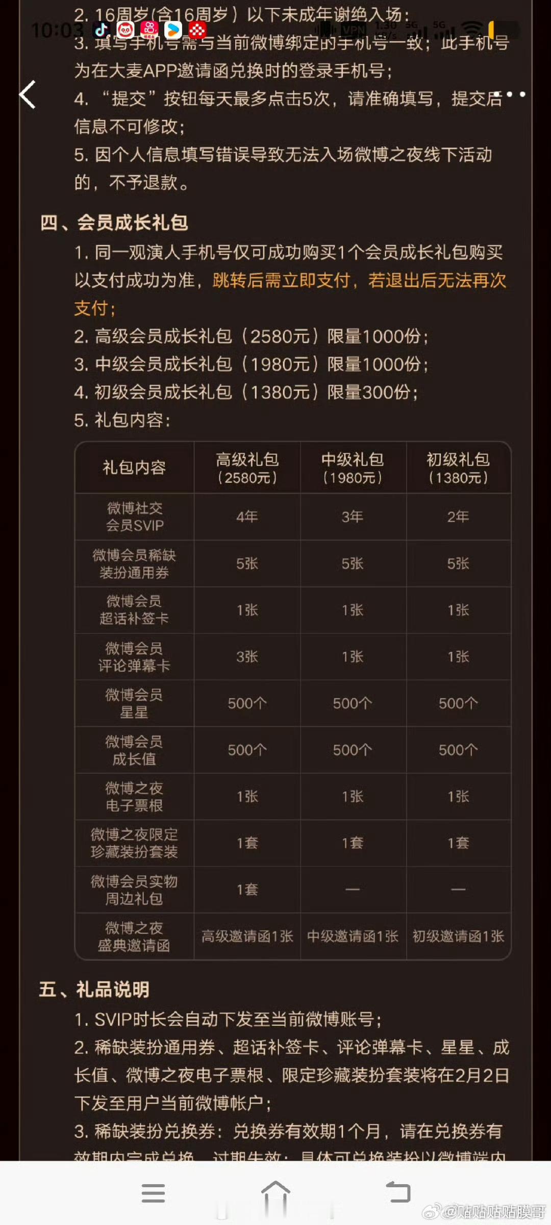 微博之夜往年不都是免费抢票今年怎么卖上票了？果然大环境不好微博也要一顿圈了