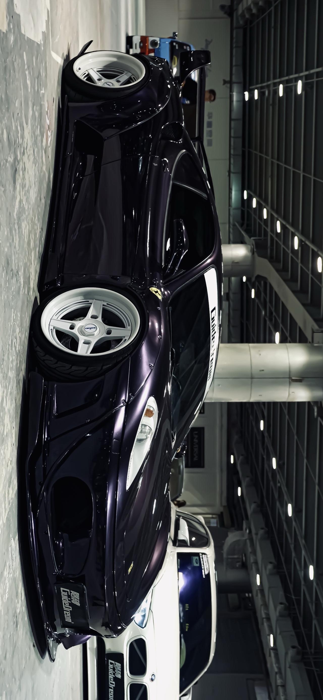 汽车摄影黑武士系列改装车文化法拉利F430lb宽体套件