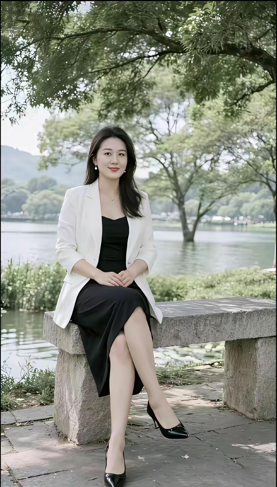 湖畔静坐，风华正茂。如何穿出魅力又柔情的连衣裙?