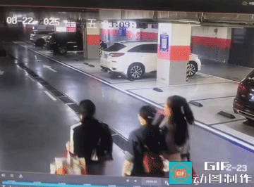 三个人受到了惊吓，它的主人则不以为然，因为它的主人知道它不咬人，它只是想给她们仨