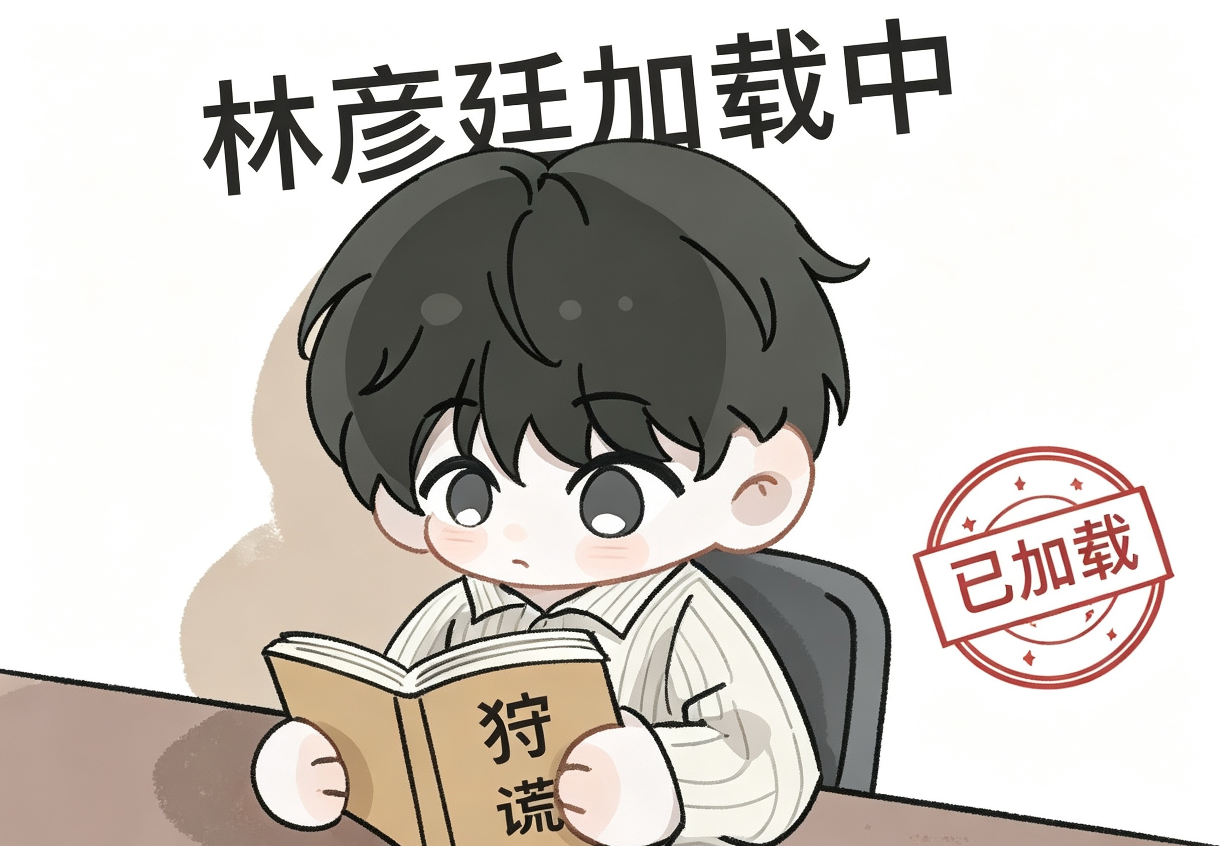 这组Q版条漫，画出了林彦廷从酝酿到亮相的轨迹。埋首剧本里打磨细节，慢慢把角色的棱