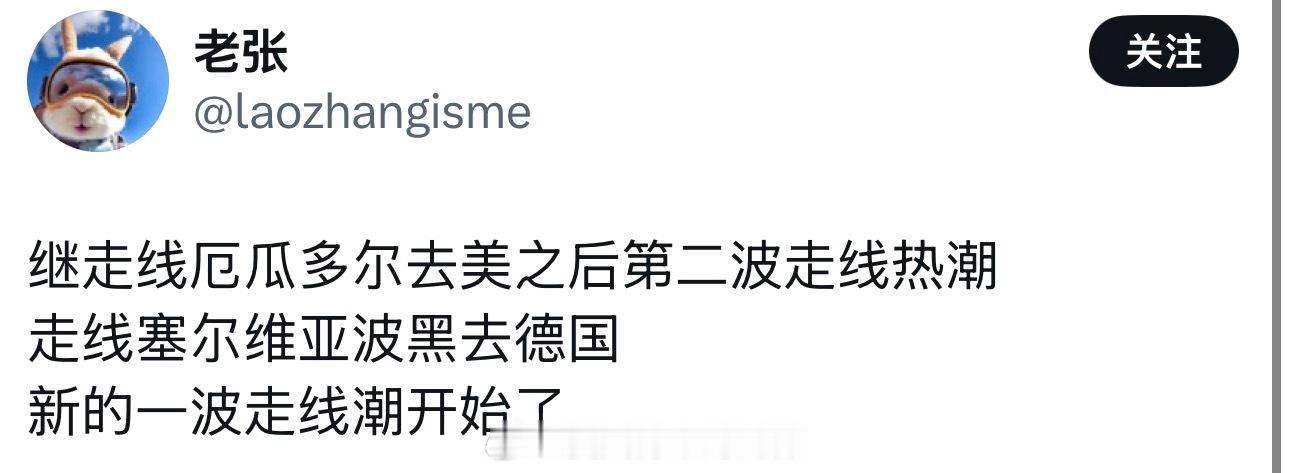 印象中，蕉公公早几年前就润去过德国，最后不还是润到美国了，还什么新的走线潮……不