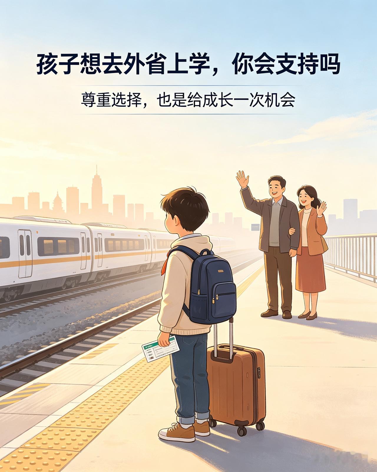 如果孩子想去外省上学，我会选择支持。读书从来不止是学书本知识，更是见天地、练