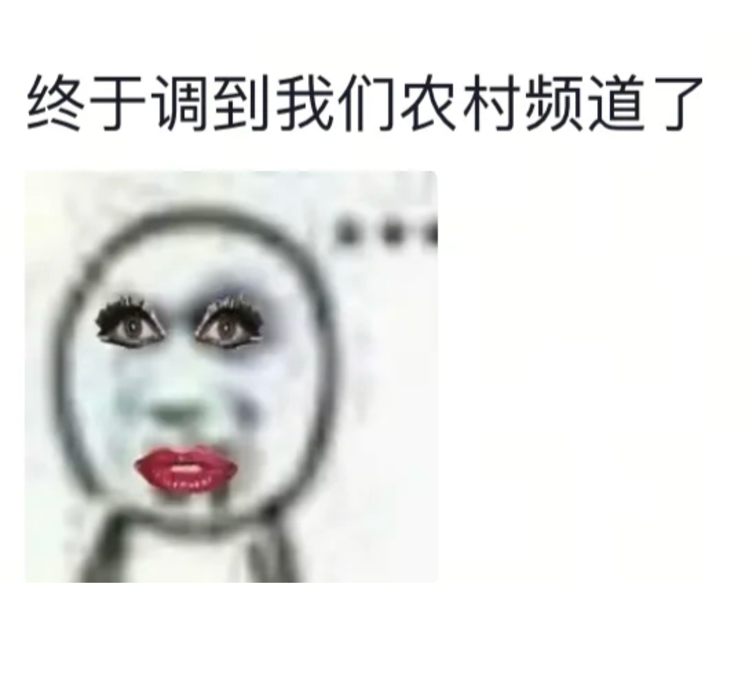 终于调到我们农村频道了