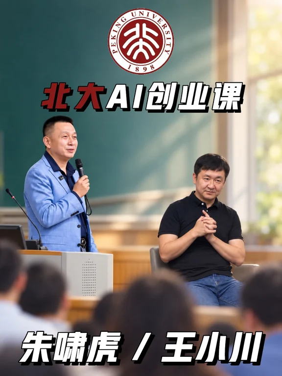 北大课堂挤爆！王小川、朱啸虎AI创业课
