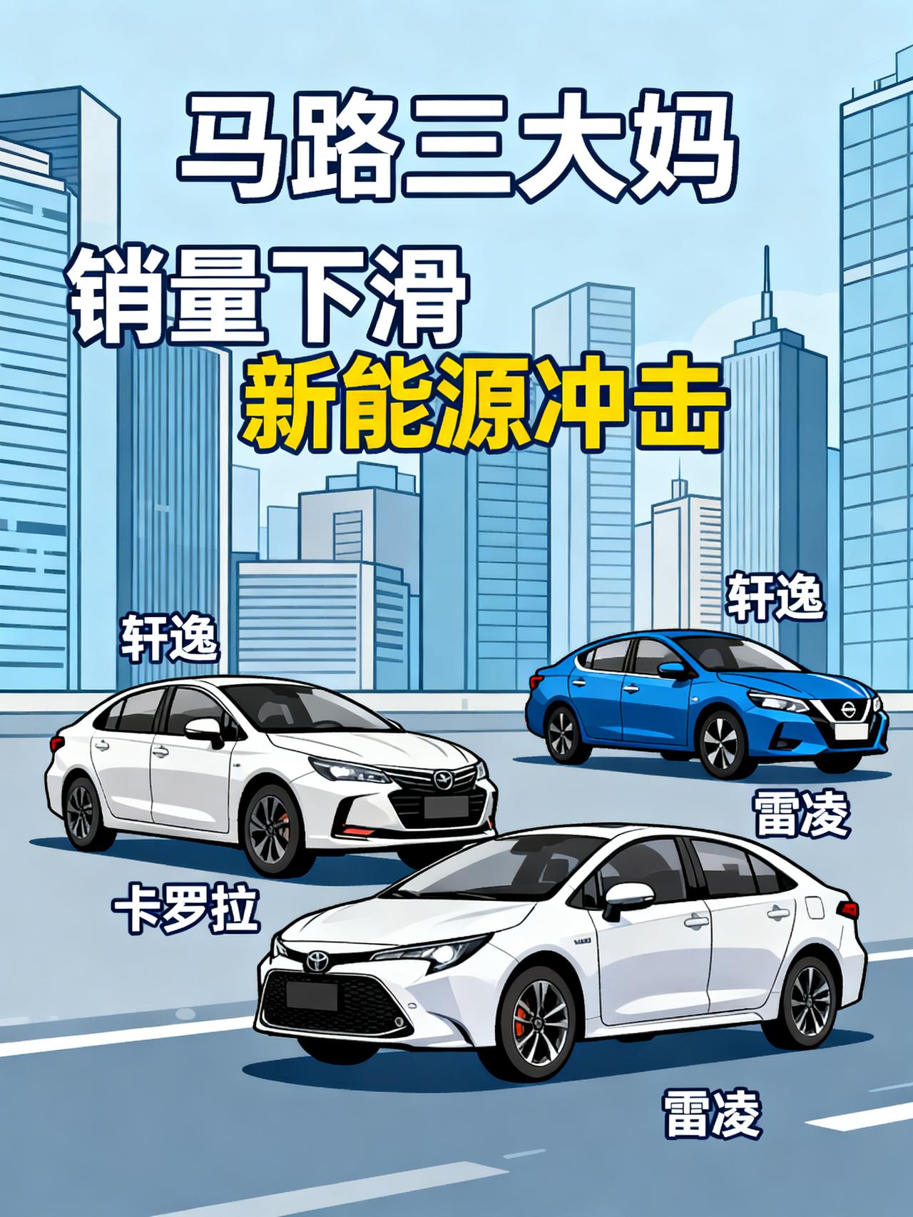曾经的马路三大妈，已经被国产新能源打到就剩轩逸了！99台，七千三百多台，一万两
