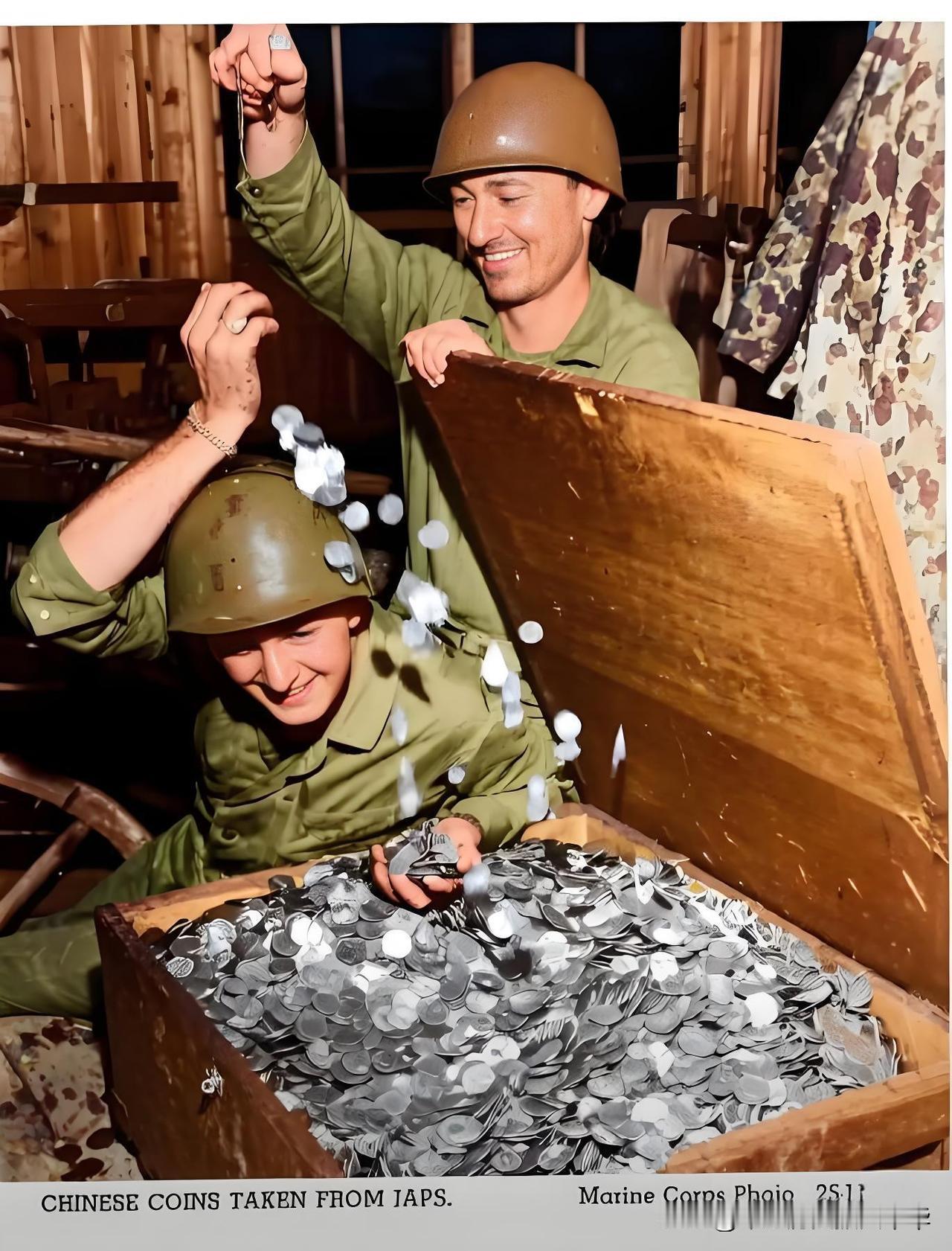 1945年这是袁大头还是日本银毫1945年，抗日战争进入尾声，在太平洋战场上，