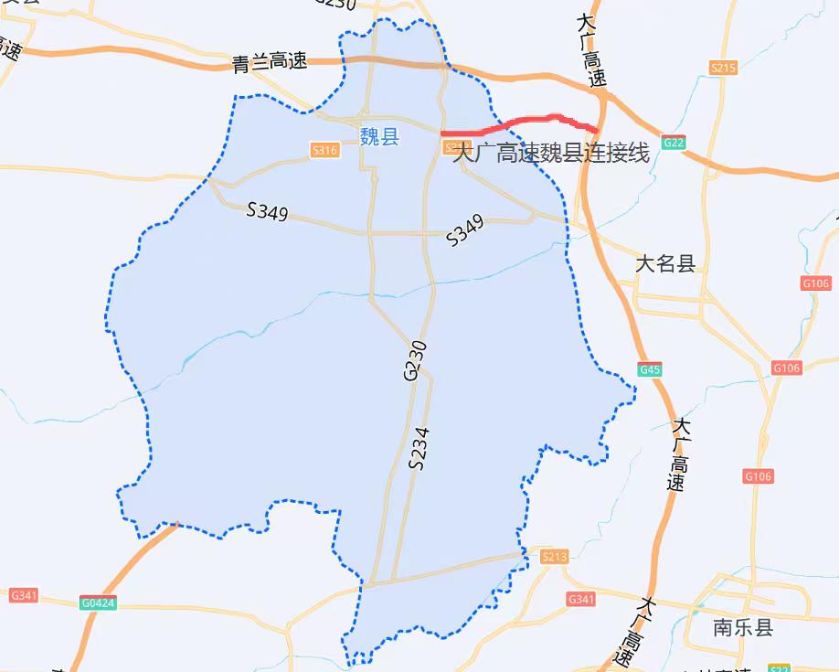 河北这座县，为了上高速也是拼了早年大广高速建成通车，但高速主线从