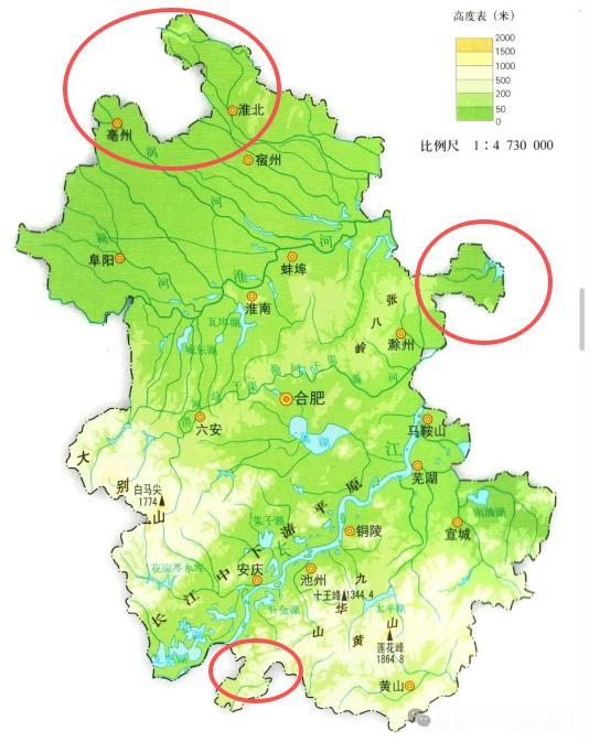 安徽的版图为何张牙舞爪？摊开安徽的行政区划图，北端的萧县、砀山像楔子般嵌入鲁豫苏