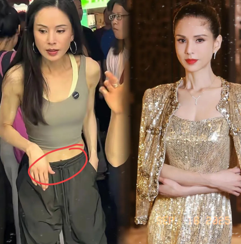 说真的我真的替李若彤感到尴尬你说她都59了，都可以当奶奶了，竟然还穿