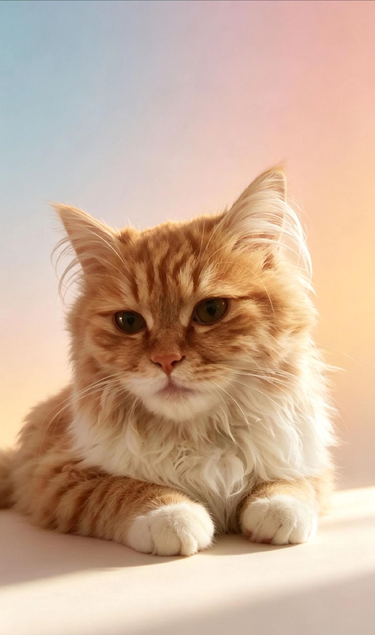 五只美国卷耳猫，一只三花，一只中华田园橘猫