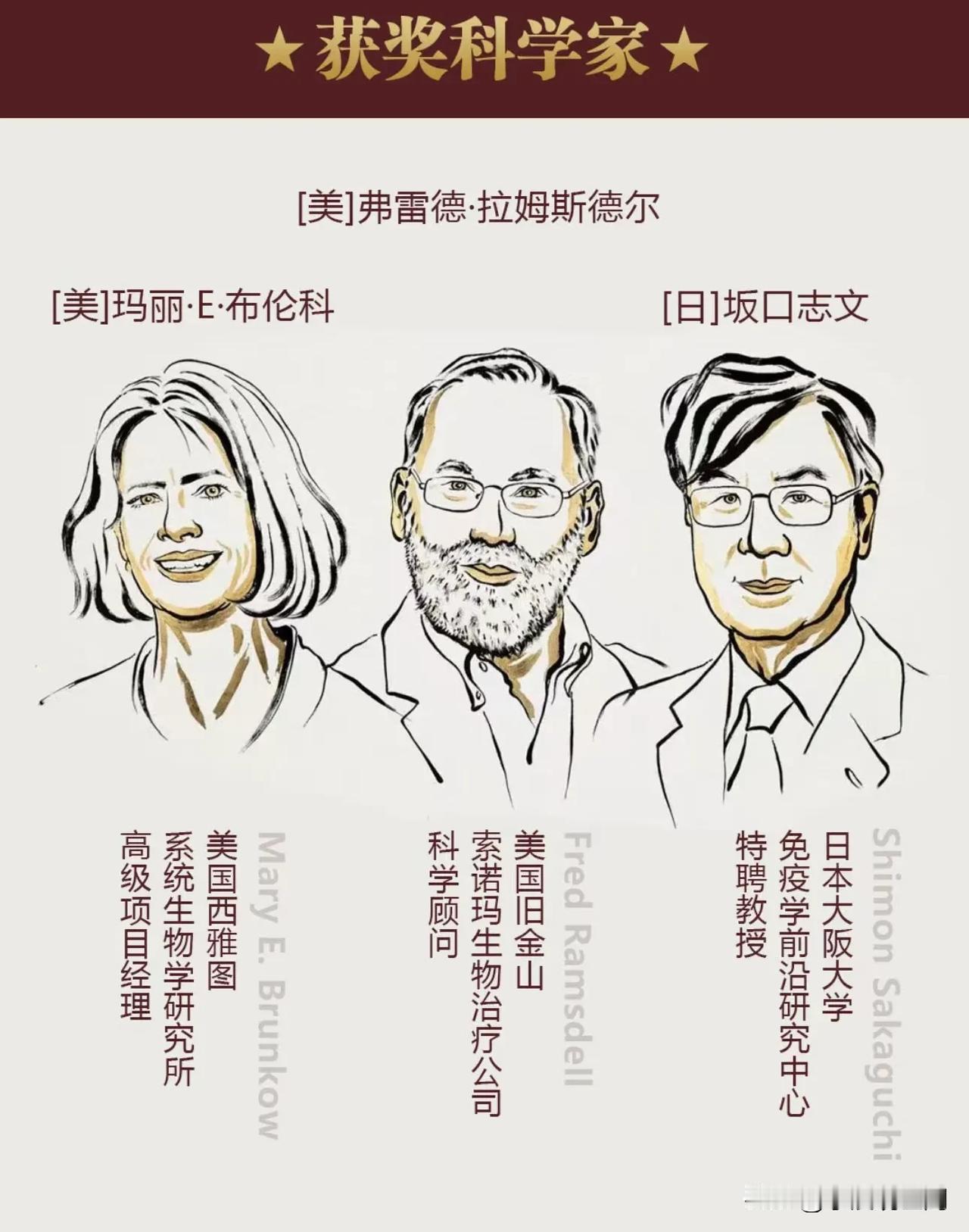 2025年诺贝尔医学奖已经揭晓，很遗憾这次又没有中国科学家获奖，为什么会年年没有