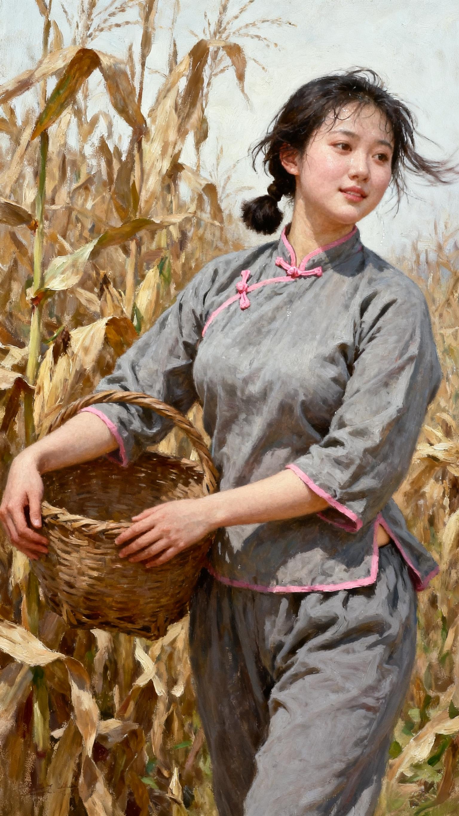 故乡情 复古风 油画艺术