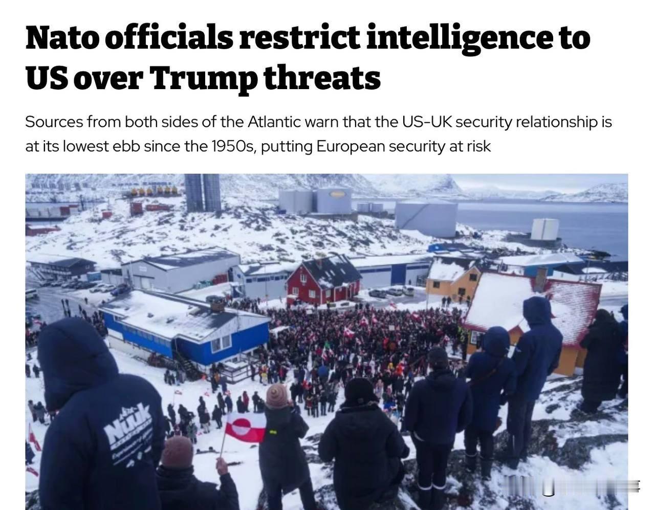 🇺🇸🇩🇰🇬🇱⚡据报道，北约官员已限制与美国的情报共享，原因是担心这些