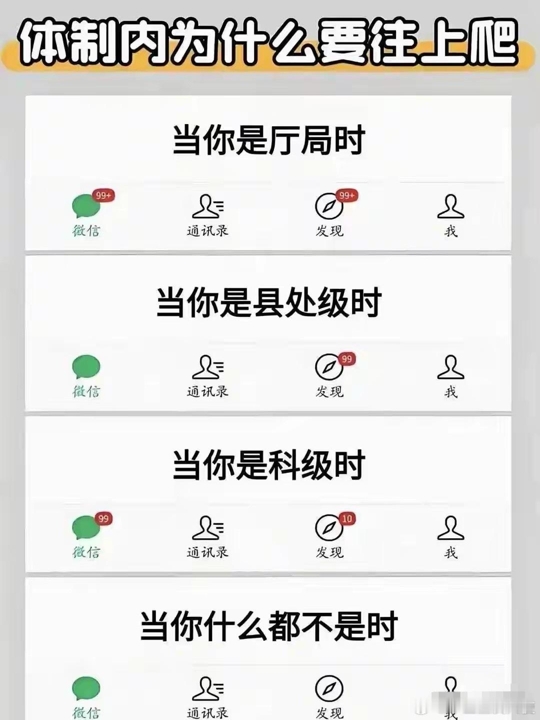 体制内为啥要往上爬