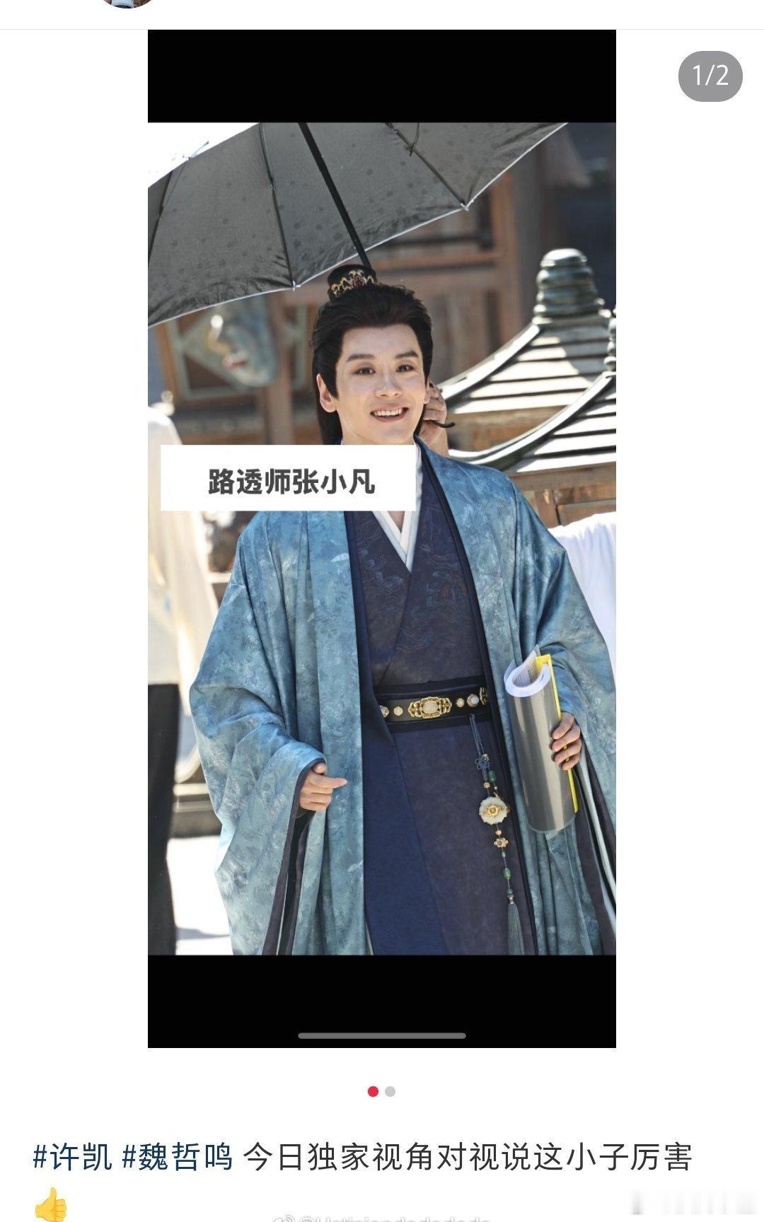 魏哲鸣古装比现代差了好多​​​