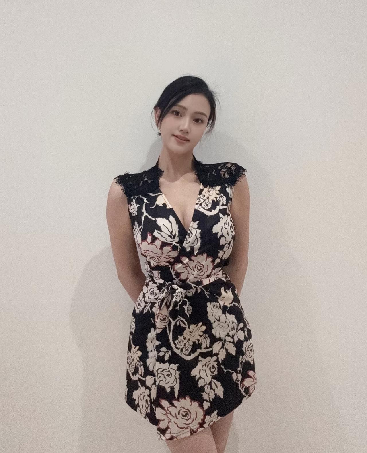 复古碎花裙