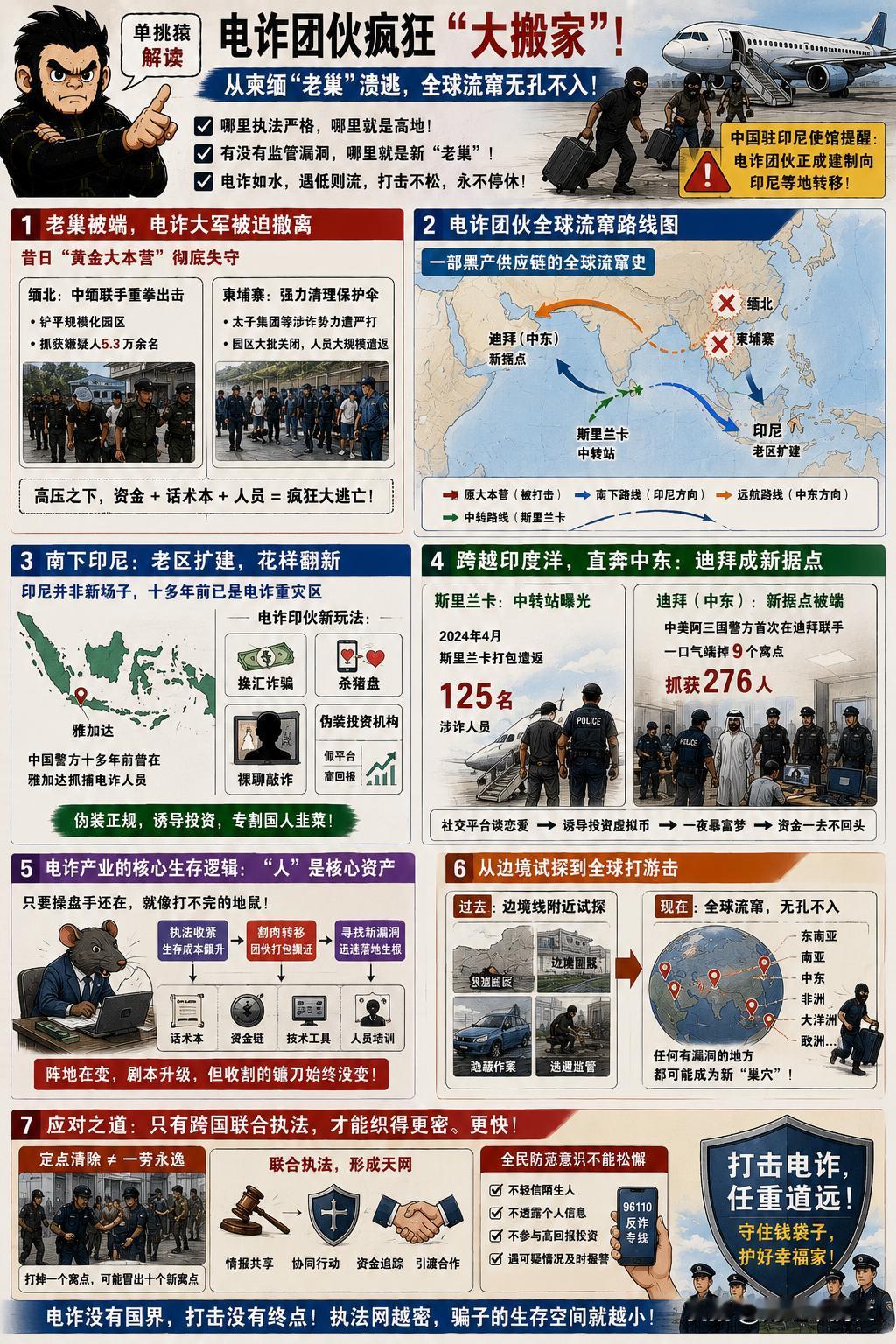 中国驻印尼大使馆深夜拉响最高警报！刚刚确认，数万电诈分子正集体"大逃亡"，带着