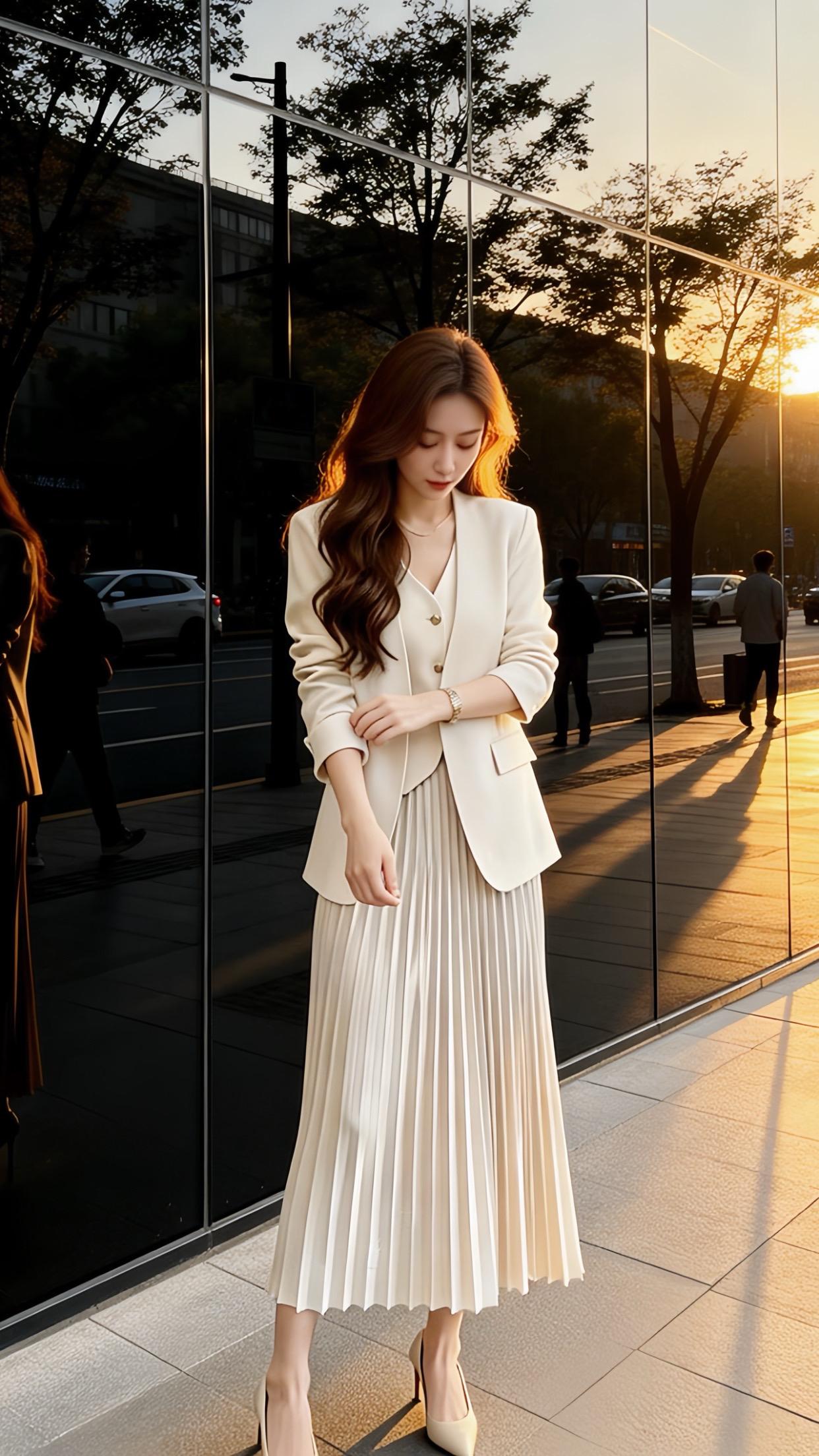 高级感穿搭气质穿搭通勤搭配用粉彩风打开春天显高显瘦显腿长