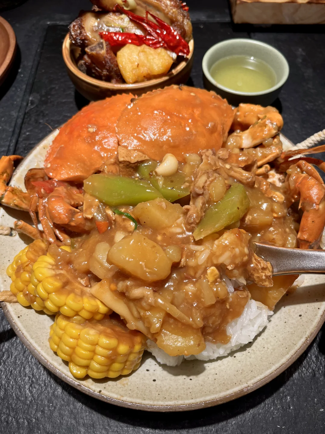广州极品肉蟹土豆泥盖浇饭