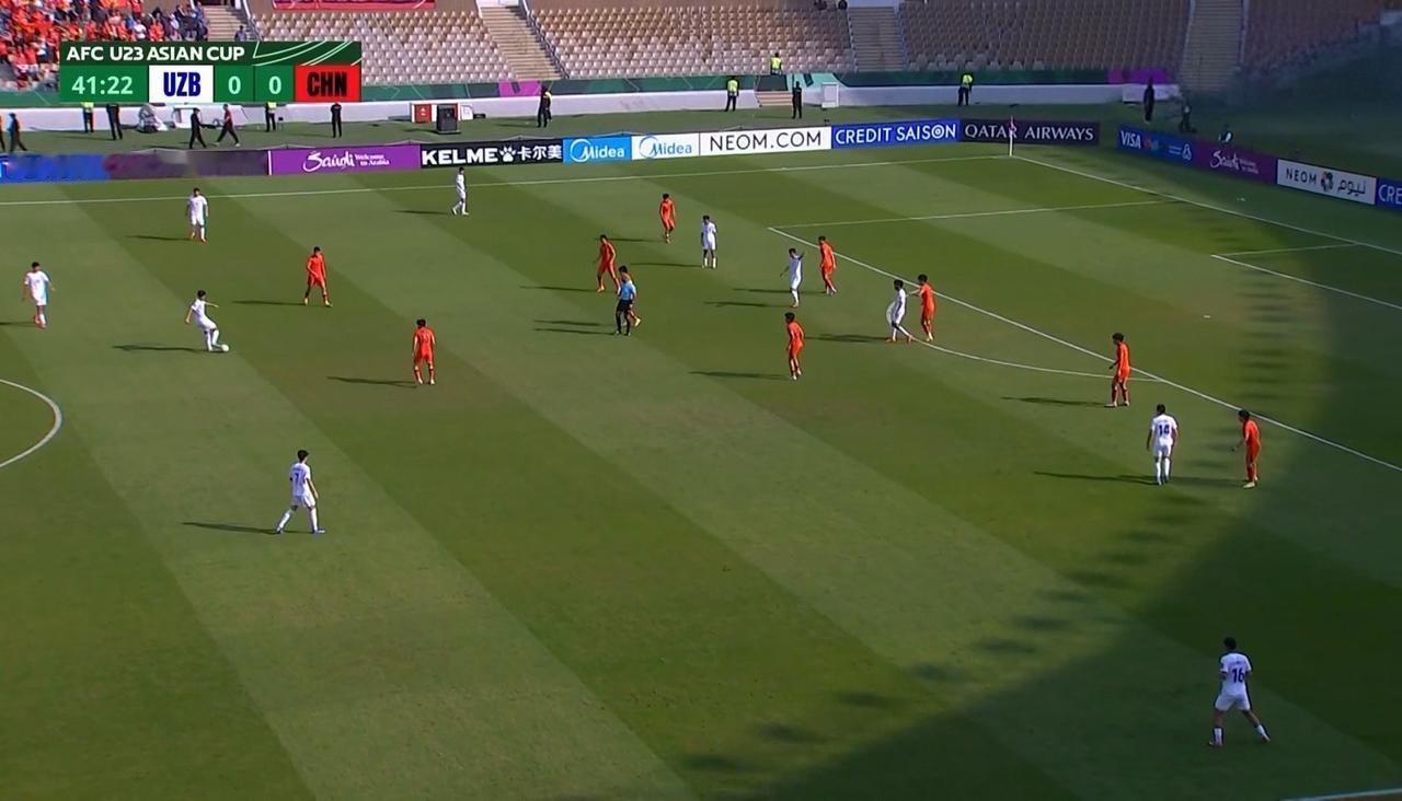 U23亚洲杯1/4决赛，中国U23与乌兹别克斯坦U23在上半场战成0-0，看过这