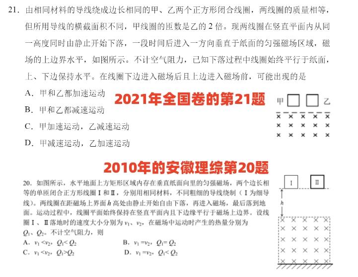 高考物理考试的内容95%是固定的,最多十年就会轮回一次。10多年前的高考物