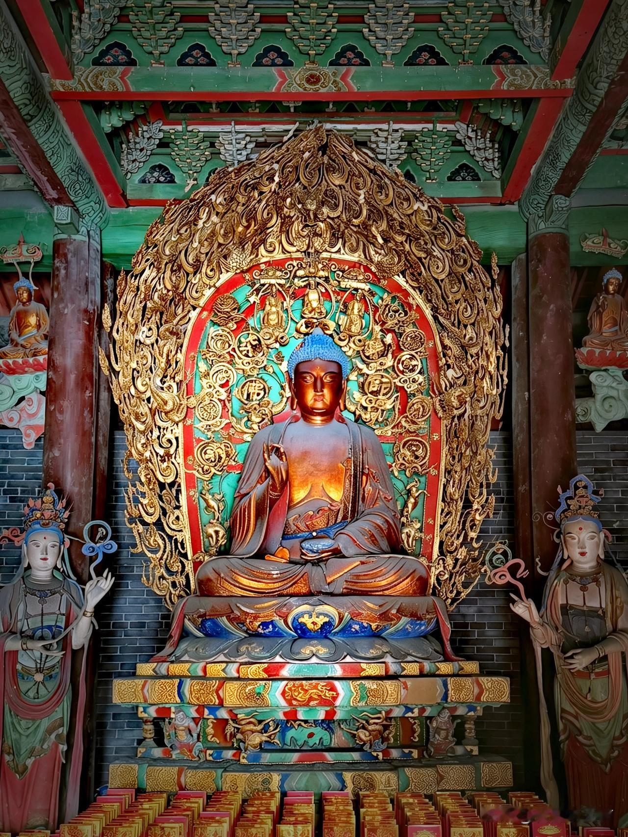 资寿寺药师佛，一眼就被治愈了😭家人们，真的被山西这尊明代彩塑狠狠震撼到了