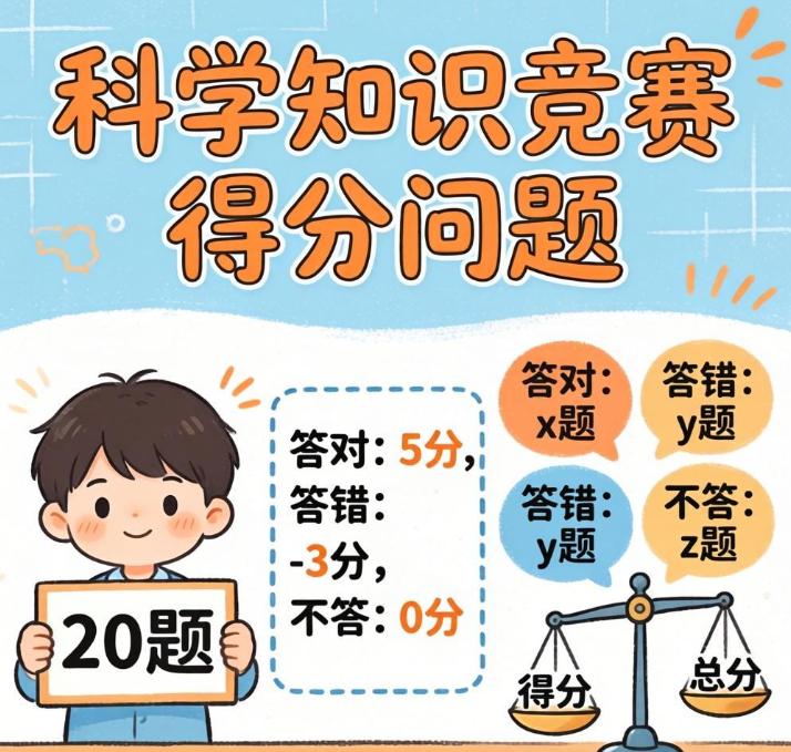 小学经典扣分难题！孩子总做错，弄懂这招秒解很多小学生遇到这种答对得分、答错扣