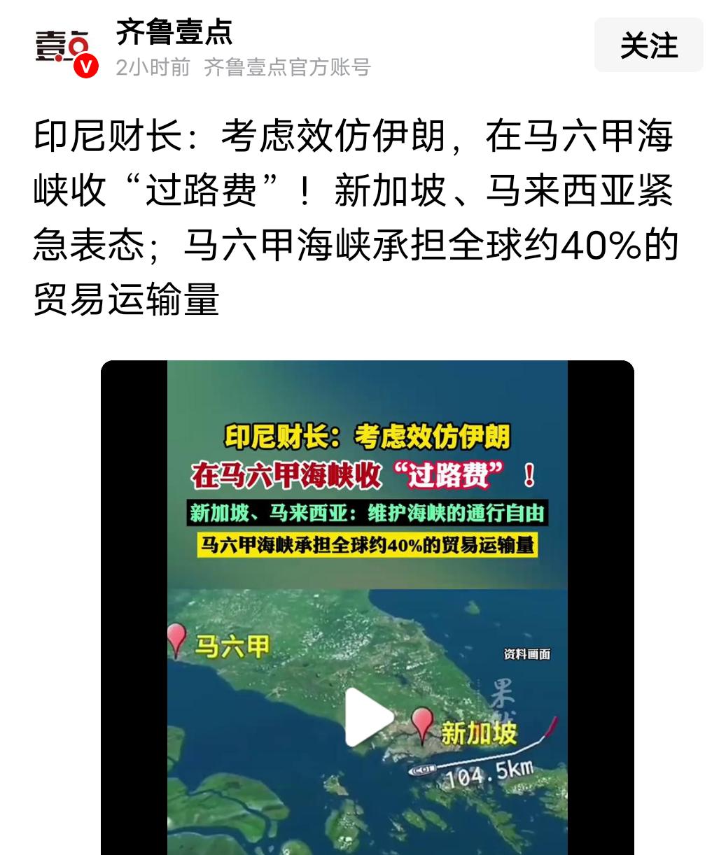 注意看，印尼这是想吃唐僧肉了！因为眼红伊朗，印尼财长突然放话，说正在认真考虑效