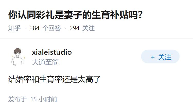 你认同彩礼是妻子的生育补贴吗？