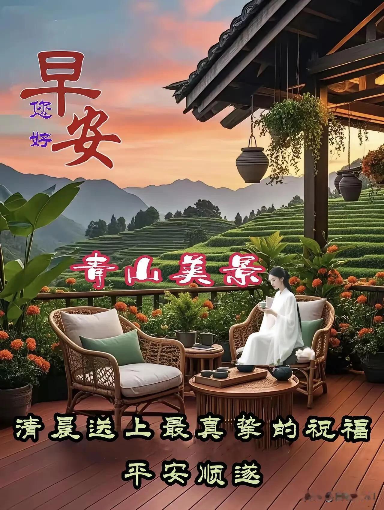 晨光漫过枝头，春风捎来温柔，早安，愿你被春天温柔以待。