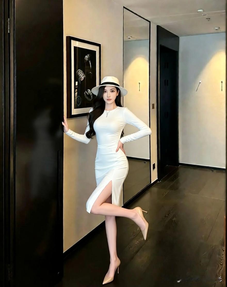 优雅白裙，复古风范，尽显时尚魅力！👗👠