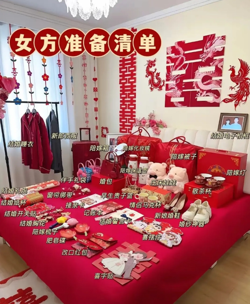 网友：结个婚不容易啊！真把女方累成狗！