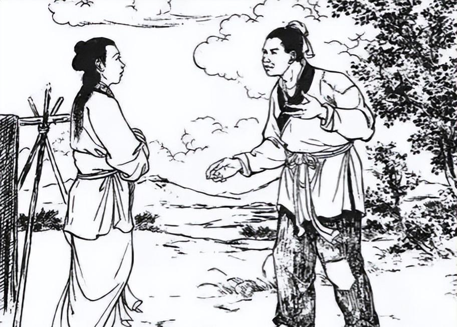 公元200年，张飞路经谯县，看到一貌美女子在打柴，一见倾心，想要将其掳走。女子着