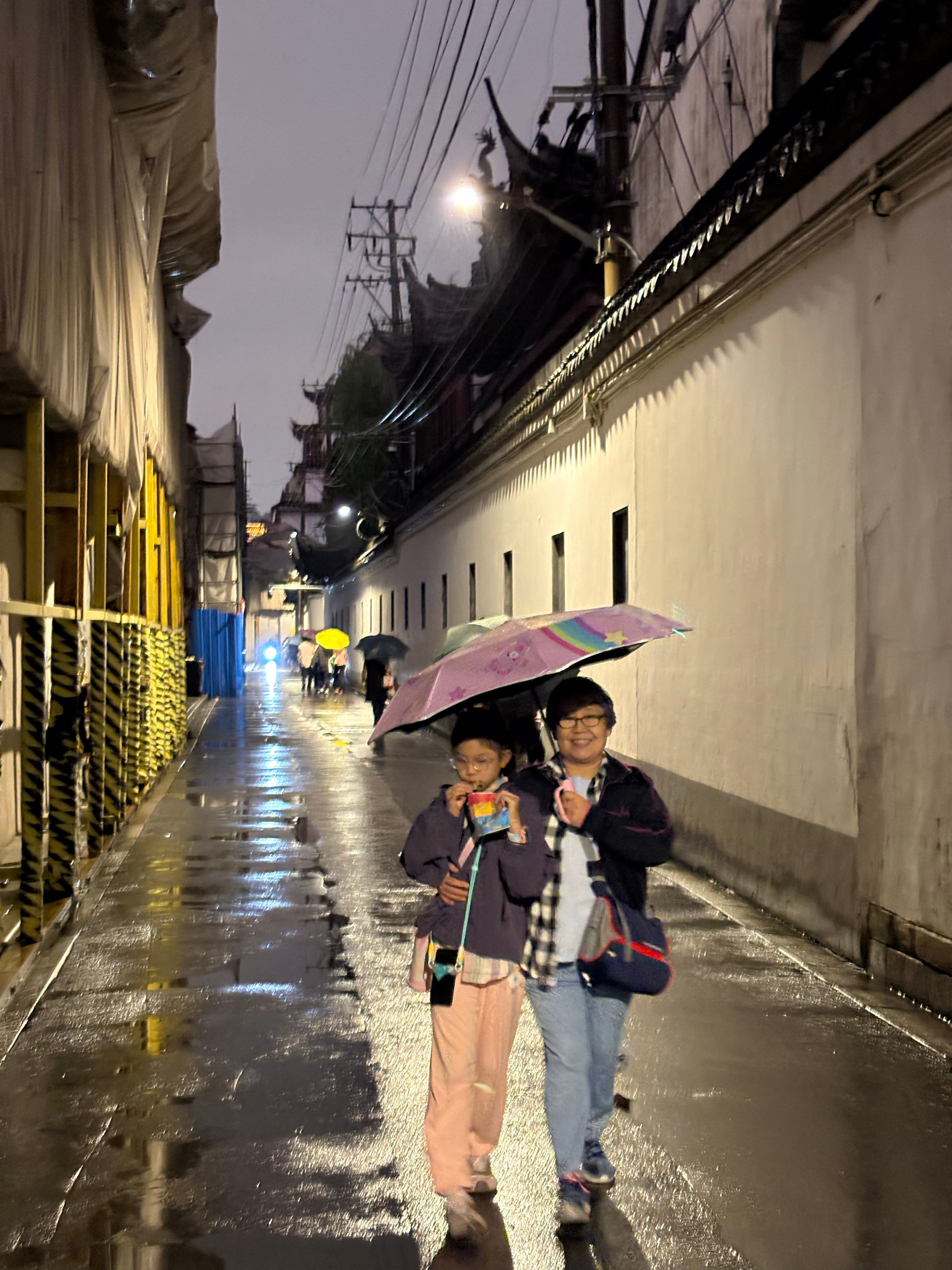那是到上海的第二天，下了一整天的雨，临近傍晚，雨势减弱，还是决定出去走走。第二天原本的计划是我和女儿