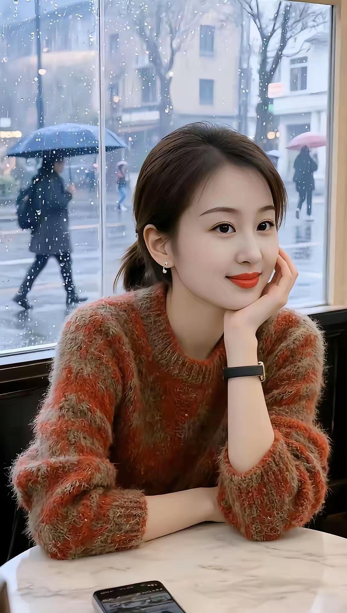 雨中咖啡馆，暖意融融，静享美好时光。