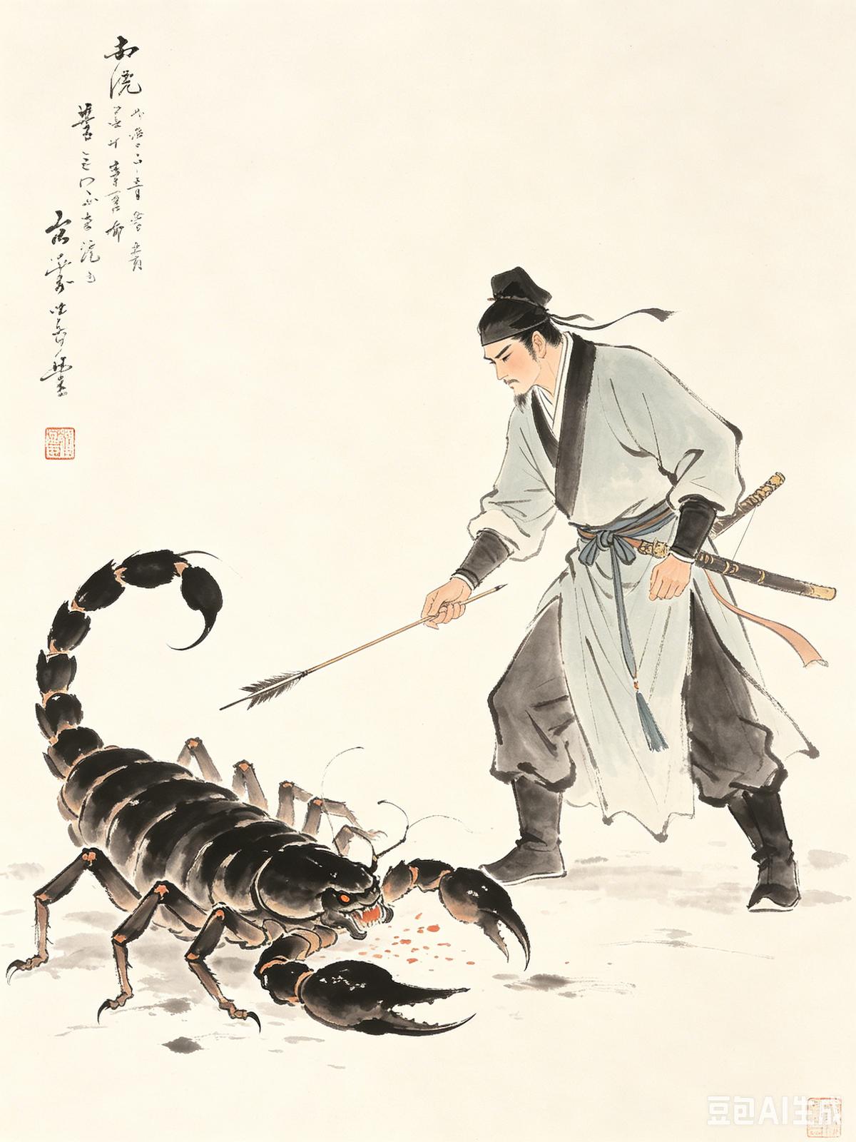 俞金鳌在戈壁深夜遭遇一丈高黑影，两箭才将其击倒。你以为他第一次射中是运气好。不