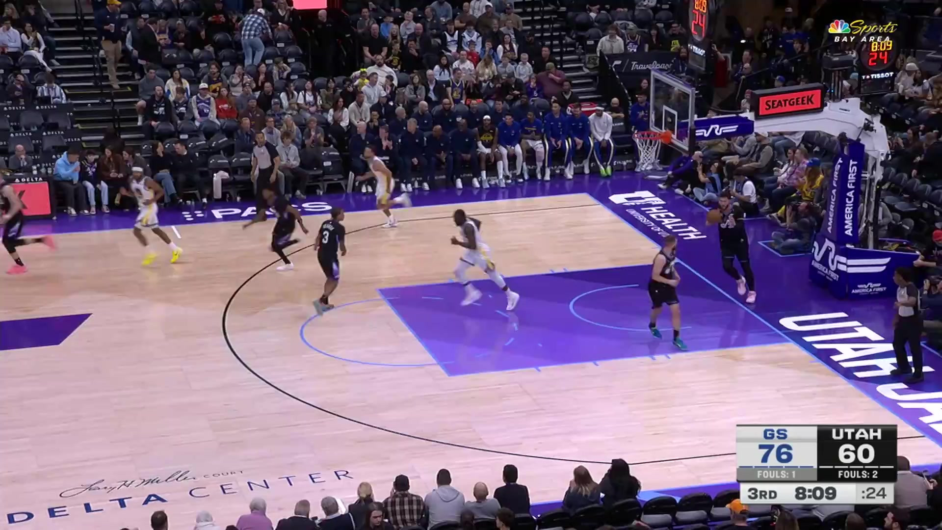 火力全开！斯蒂芬 库里vs爵士单节12分集锦,勇士vs爵士