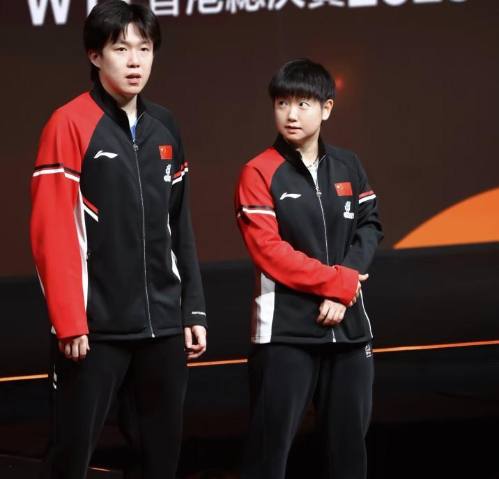 不得不说一句王楚钦从小眼光就好记得有一次记者问他，双打最想和谁搭档，王楚