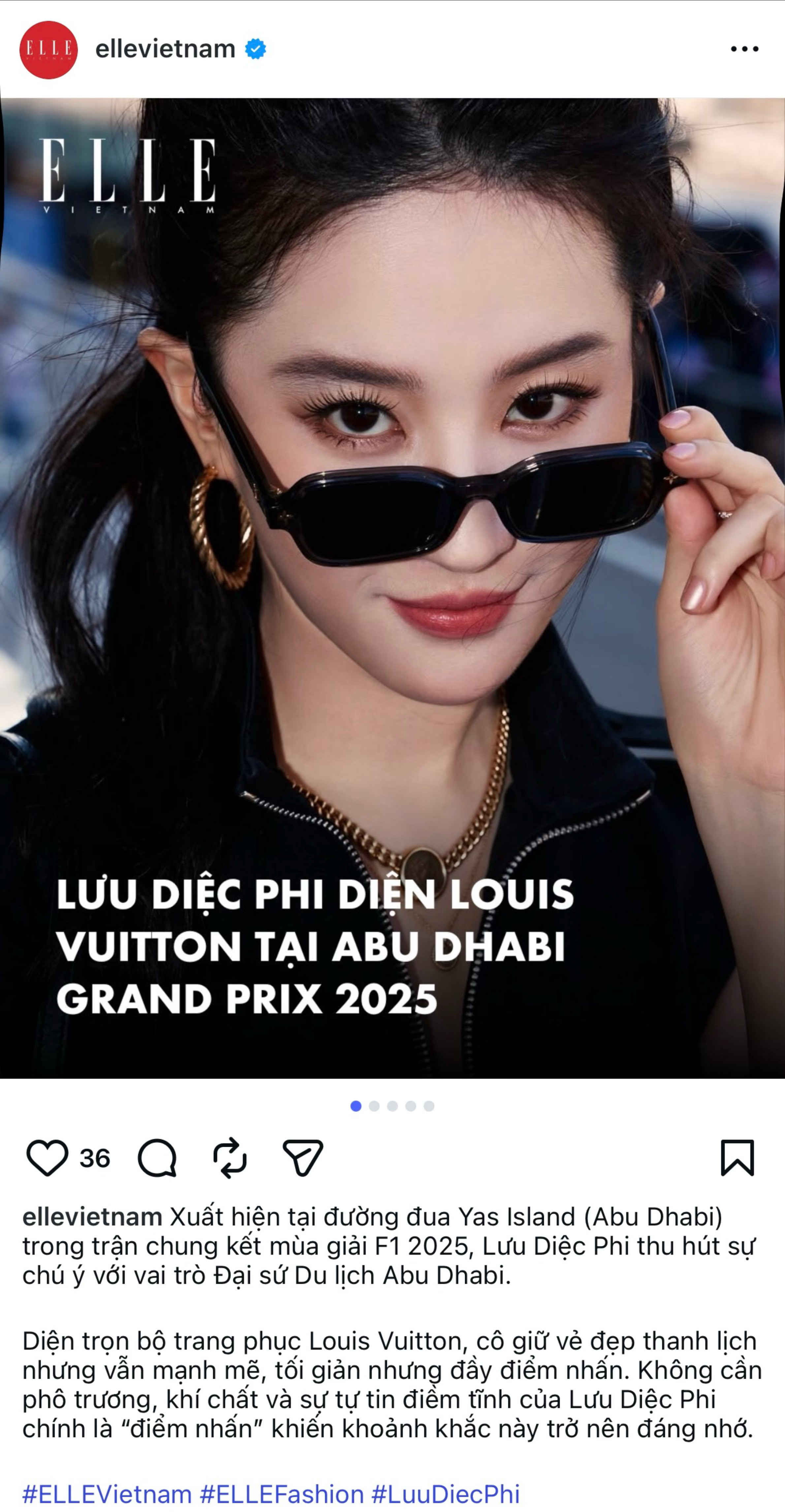 刘亦菲lyf刘亦菲体验阿布扎比代言人ELLEVietnam官方Ins和F