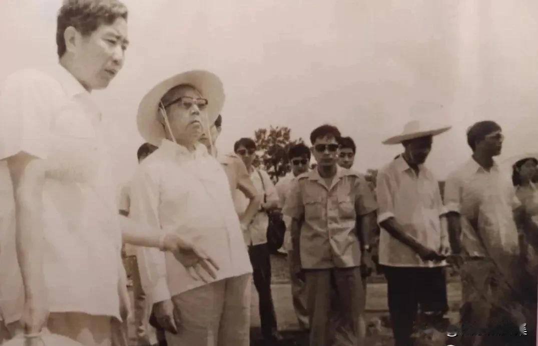 1986年7月4日，中共中央政治局委员、中央书记处书记邓力群考察兴国水保治理情况