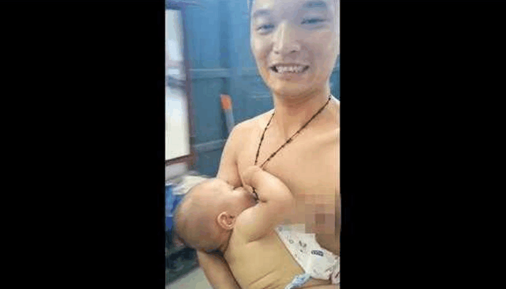 实拍: 宝妈不在家, 宝爸为哄儿子睡觉这样做, 网友: 老婆当年辛苦了