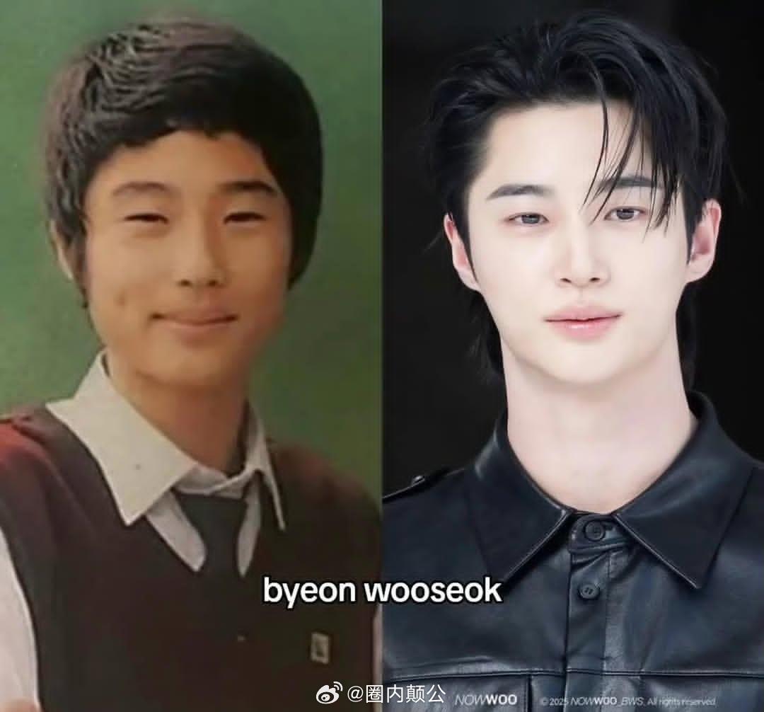 韩国大热男演员毕业照VS现在照依序为边佑锡、丁海寅、李宰旭、金宣虎、南柱赫、
