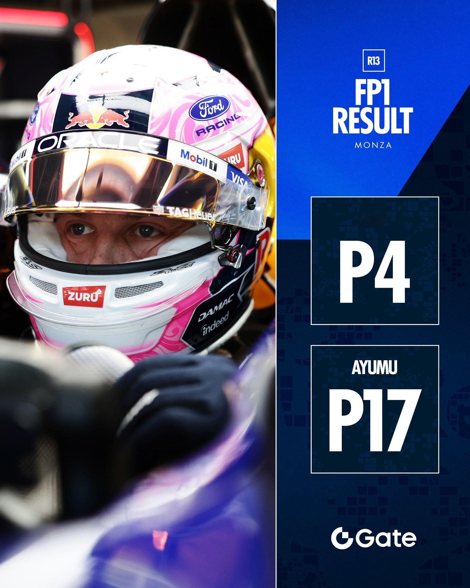 2026赛季F1意大利🇮🇹大奖赛FP1结束🔚法拉利车队车手勒克莱尔排在第