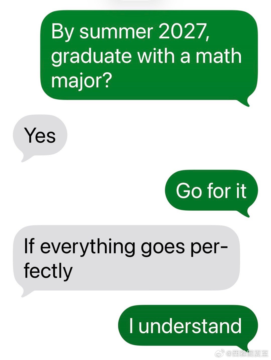 儿子喜欢数学，高中时读了些大学程度的课去年九月入校，都给了学分没想好读什么专业，